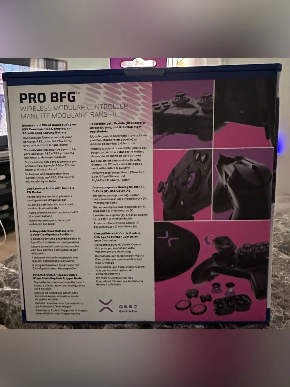 Victrix Pro BFG Wireless Modular Controller - Black with Purple Accents